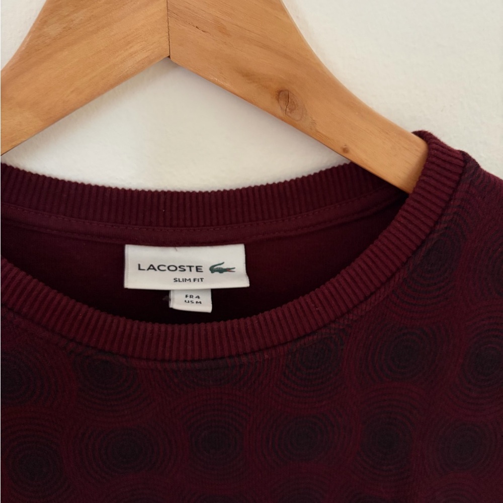 Lacoste Men's Dark Red Crewneck Sweater